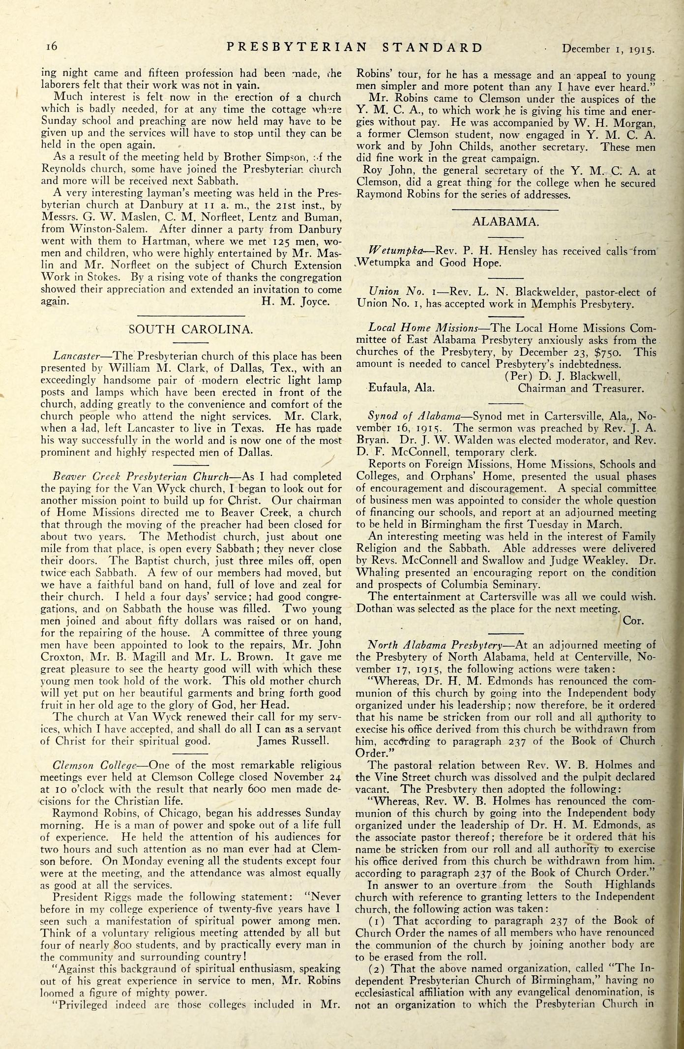 Alabama Synod (also Edmonds)